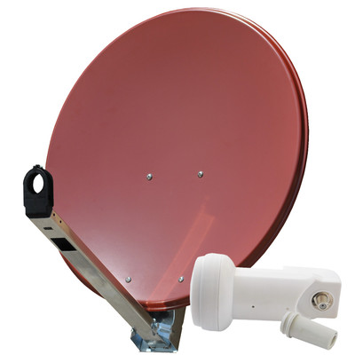 Sat-Schüssel GIBERTINI Spiegel 85-90 cm ALU mit Single LNB 0,1 dB Full HD TV 3D