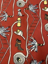 Fireman Theme cotton fabric by the yard