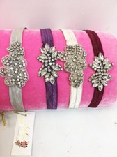 New Jolie Handcrafted In USA RHINESTONE Stretch Women's Hair Fancy HEADBANDS