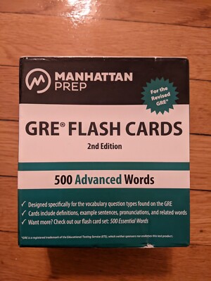 Manhattan Prep GRE Flash Cards 2nd Edition, Revised Edition 500 Essential Words 
