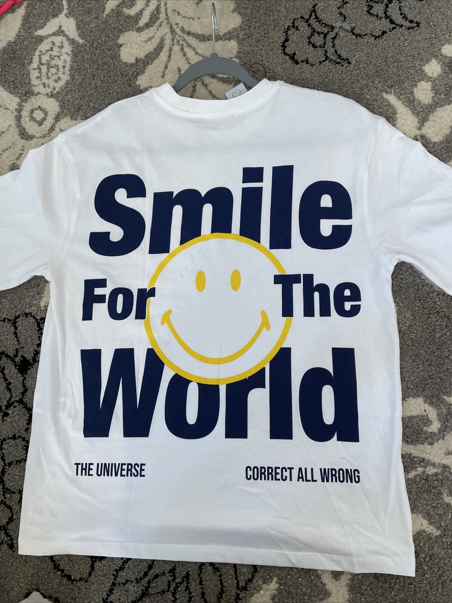 Zara X Smiley Originals find your happy mood White T Shirt