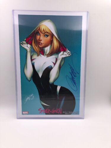 SDCC J Scott Campbell and Nei Ruffino Spider Gwen Art Print SIGNED (G5) - Afbeelding 1 van 3