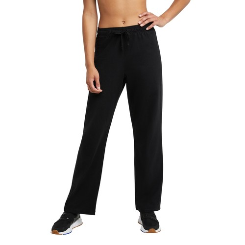 Champion, Lightweight Lounge, Comfortable Jersey Pants for Women, 31.5" Black,