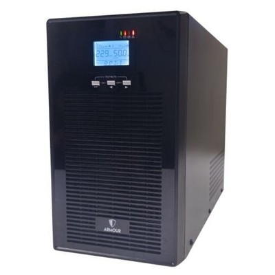 Armour 3000VA USV, 2400W, LCD Display, 2x UK Stecker, 2x RJ45, 3x IEC, USB