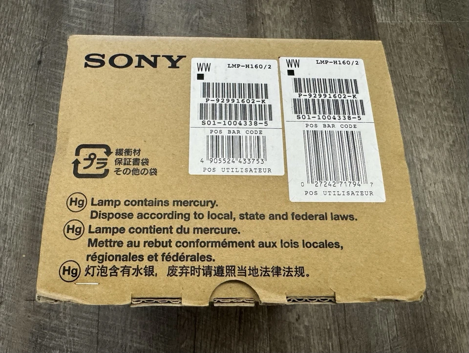 Original OEM Repuesto Lámpara Bombilla Sony LMP-H160 Proyector Lámpara; Nuevo Abierto Foto 2 de 3