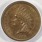 1861 1c Indian Head Cent ANACS MS 60 Details Cleaned