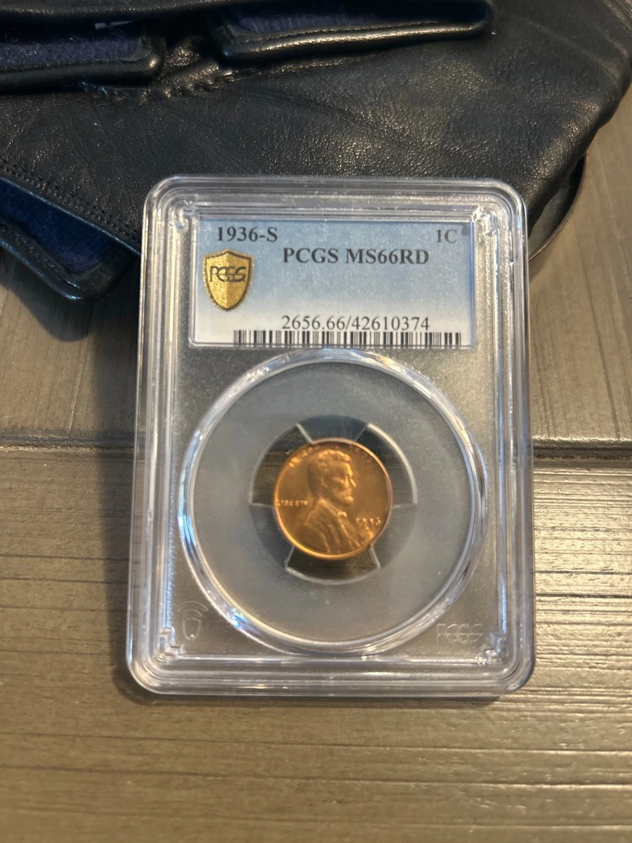 MS 66 Graded 1936 Year Lincoln Wheat US Small Cents (1909-1958