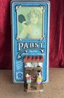 RARE Vintage Pabst Blue Ribbon Beer Sign,  Wooden Bar And Men Insert. Key Holder