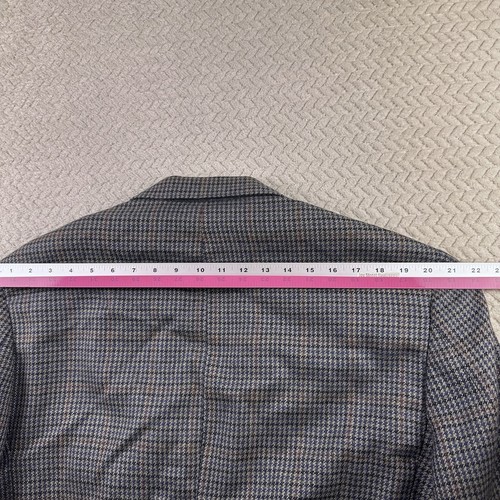Cappotto sportivo blazer Brooks Bothers 45LG 100% lana Union Made USA micro plaid - Foto 10 di 18