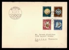 DR WHO 1948 SWITZERLAND FDC? OLYMPICS SEMI POST COMBO TO USA w27986