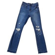 Abercrombie  Fitch The Super Skinny Ankle High Rise Distressed Jeans Sz 25 / 0s