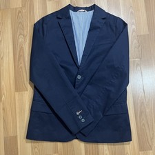 Boden Cotton Blazer Navy Blue Casual Coat Jacket 100 Cotton Boys 13-14Y, 164CM