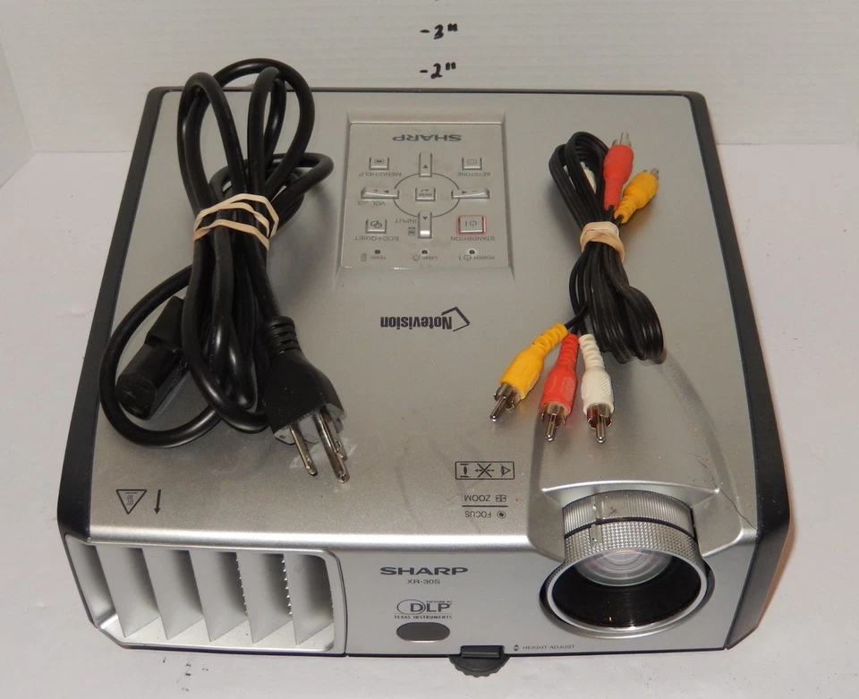 SHARP XR-30S DLP Projector 283W Notavision w/ Cables Low Lamp Hours - Image 2 of 4