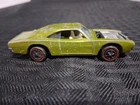 HOT WHEELS REDLINE CUSTOM DODGE CHARGER LIME GREEN ANTIFREEZE 1968 WHITE SEATS