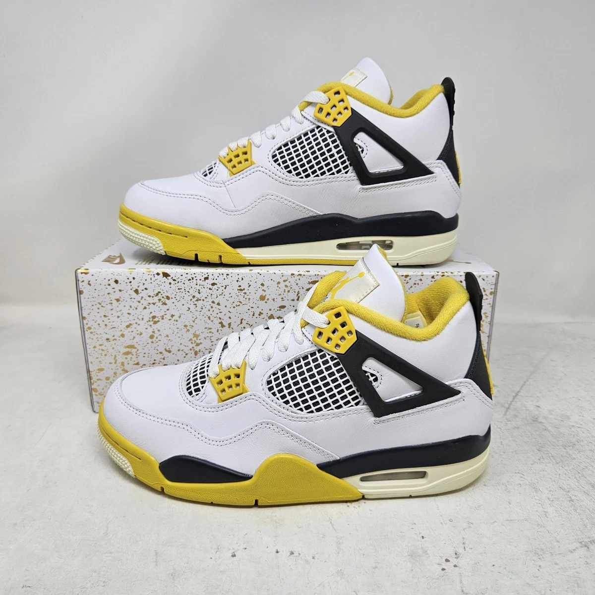 Jordan 4 Retro Vivid Sulfur W for sale | eBay
