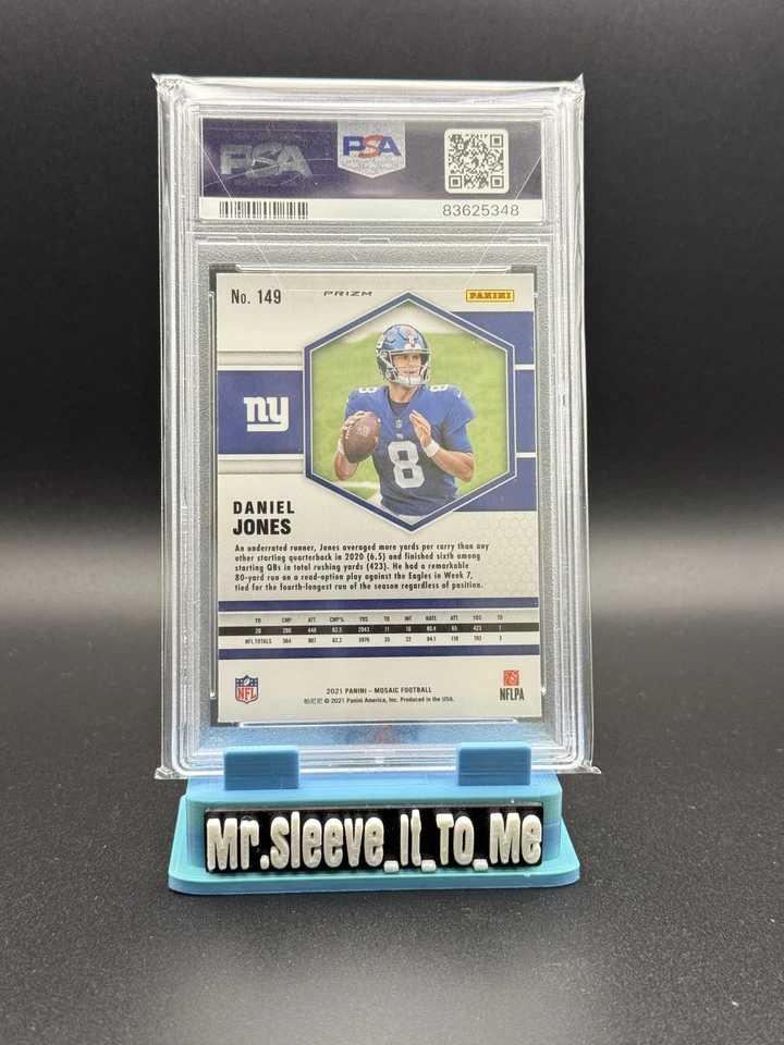 DANIEL JONES 2021 MOSAIC HONEYCOMB #149 PRIZM PSA 10 Colts MVP 📈 - Image 2 of 2