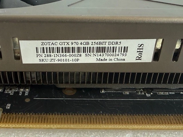 Zotac GeForce GTX 970 4GB 256BIT DDR5 288-1N366-000Z8 ZT-90101-10P - Image 2 of 4
