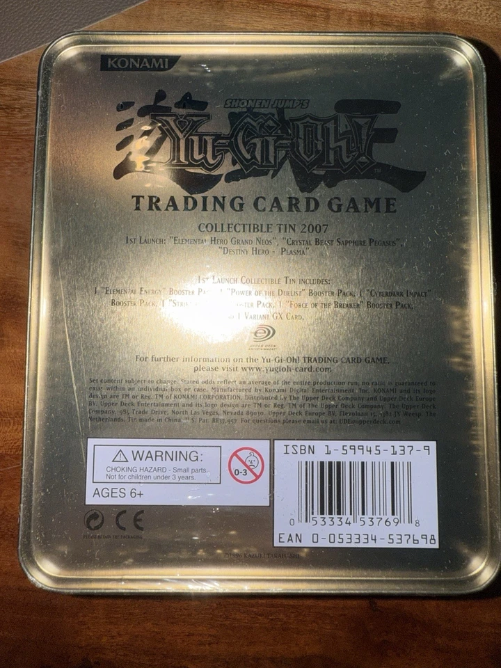 YuGiOh Elemental Hero Grand Neos GX Collector Tin SEALED OVP - Bild 2 von 4