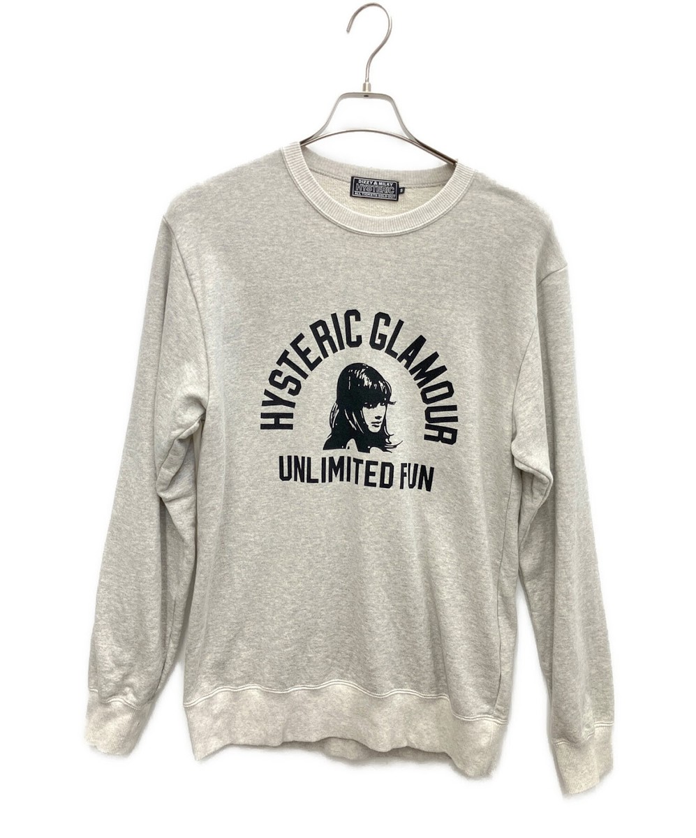 Hysteric Glamour UNLIMITED FUN Sweatshirt Size: S Gray 02243CS01 