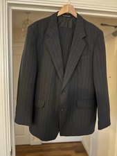 Dunn & Co męski garnitur jednorzędowy granatowy w paski rozmiar 42