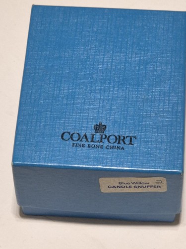 Rare Coalport Miniature Willow Blue & White Candle Snuffer boxed - Picture 2 of 16