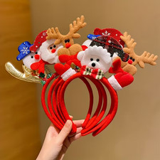 5PCS Christmas Headband Set Festive Holiday Hair Bands Party Costume Gift