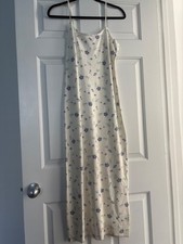 Le Lis Pointelle Floral Printed Knit Midi Dress size large