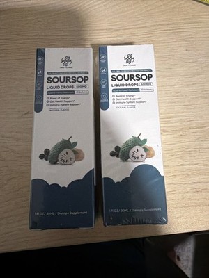 Pack Of 2 iMATCHME SOURSOP Liquid Drops 500mg Vegan Supplement/2 Fl. Oz. 