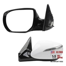 Driver Side Mirror Compatible with 13-18 Hyundai Santa Fe Sport Left white