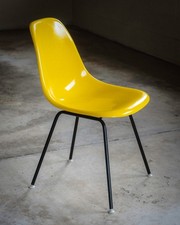 Vintage Herman Miller Eames Yellow Side Shell Chair