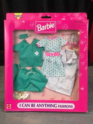 NIB 1997 BARBIE I CAN BE ANYTHING Fashions Medical/Doctor/Nurse Outfit 68588