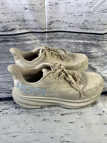 Scarpe sneakers da corsa Hoka OneOne Clifton 9 uomo taglia 6,5B beige 1127896 SSEG - Foto 3 di 9