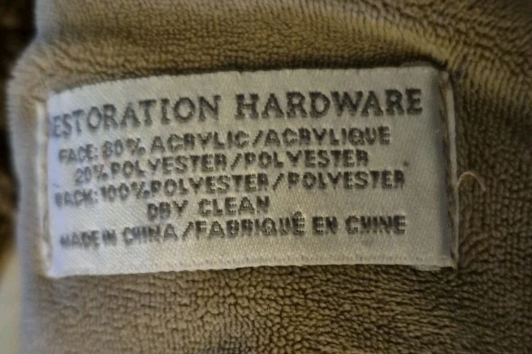 RH Restoration Hardware Faux Fur Throw Blanket Brown 68" X 68" DRY CLEANED EUC - Image 4 of 4