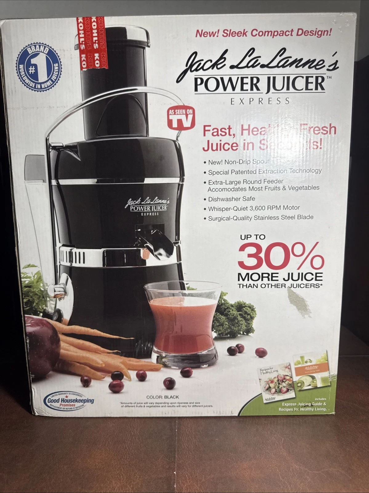 Jack LaLanne’s Power Juicer Express Model MT-1020 Black Tested Preowned