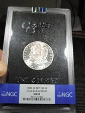 1885-CC GSA***VAM4 MINT ERROR***NGC MS63***ALL WHITE; PL REVERSE***VERY NICE!!