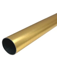 48 Heavy Duty Round Closet Rod | 32mm Diameter | Satin Brass Clothes Pole | 1 P