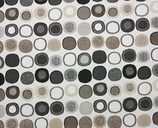 SUNBRELLA MANKALA CHAROCAL GRAY GEO OUTDOOR INDOOR WOVEN FABRIC 1.5 YARDS 54"W