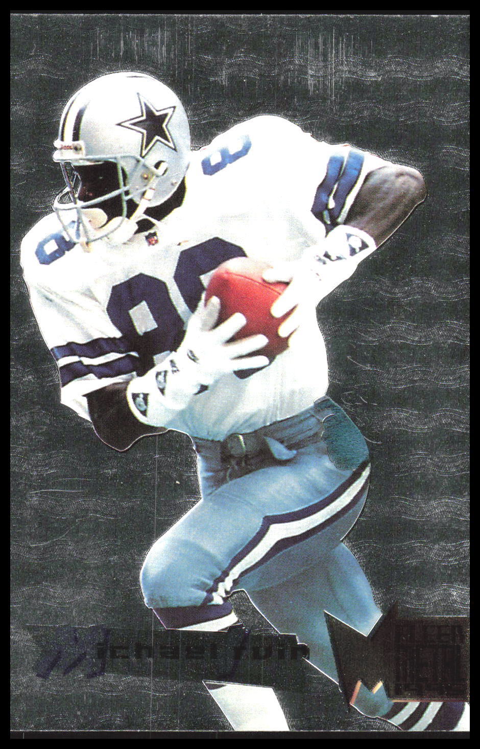 1995 Fleer Metal Michael Irvin # 22 Silver Flashers Dallas Cowboys 7P