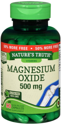  Nature's Truth Magnesium Oxide, 500 mg,  90 Capsules 
