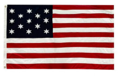 Hopkinsons 13 Star USA Cotton Flag 3x5 Feet Flags 1776 100% SEWN EMBROIDERED