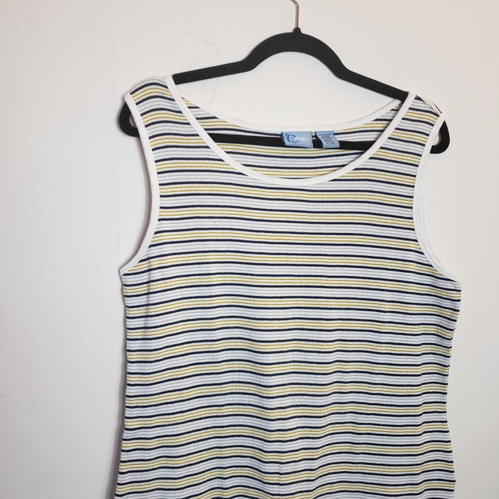 Classic Elements Multi-colored Striped Tank Blous… - image 1