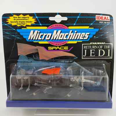 Star Wars Return of Micro Machines AT-ST / Jabbas Bark / B-Wing  European Card