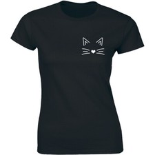 Kitty T-shirt Joke Humor Animal Cat Lover Funny Cute Pocket Tee Tshirt Women's