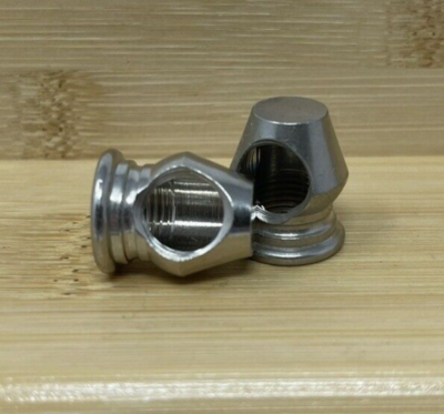 2x Acorn Style - Metal Elbow Steel Tobacco Pipe Parts - 3/8