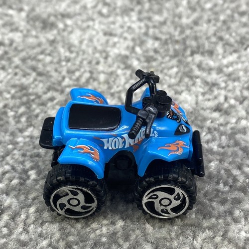 Hot Wheels Quad Bike Blue Pullback Action Quads Blue 2016 Mattel GC Car Rare - Picture 4 of 8