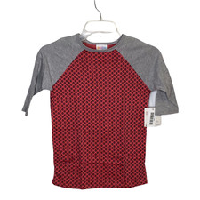 Lularoe Sloan T-Shirt Unisex Boys Kids Size 8 Crew Geometric Multi color 1969