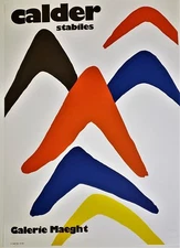 ALEXANDER CALDER Stabiles Galerie Maeght Lithograph Poster SEAL