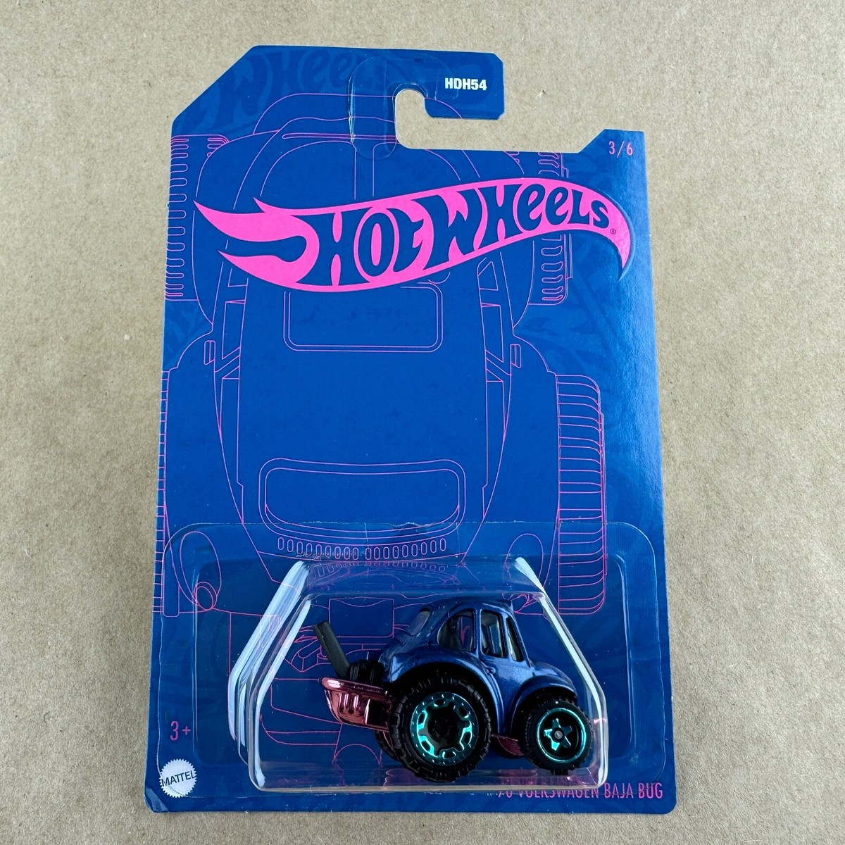 2022 Hot Wheels Blue and Pink 54th Anniversary 5 Car Set