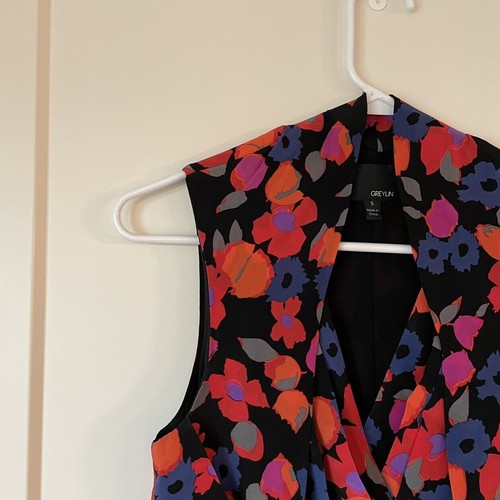 Women’s Anthro Greylin Charlene Floral Silk Dress Size Small - Picture 6 of 7