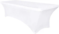 Obstal 5ft Stretch Spandex Table Cover for Standard Folding Tables - Universa...